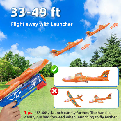 4 Pack LED Airplane Launcher Toy