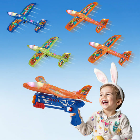 4 Pack LED Airplane Launcher Toy