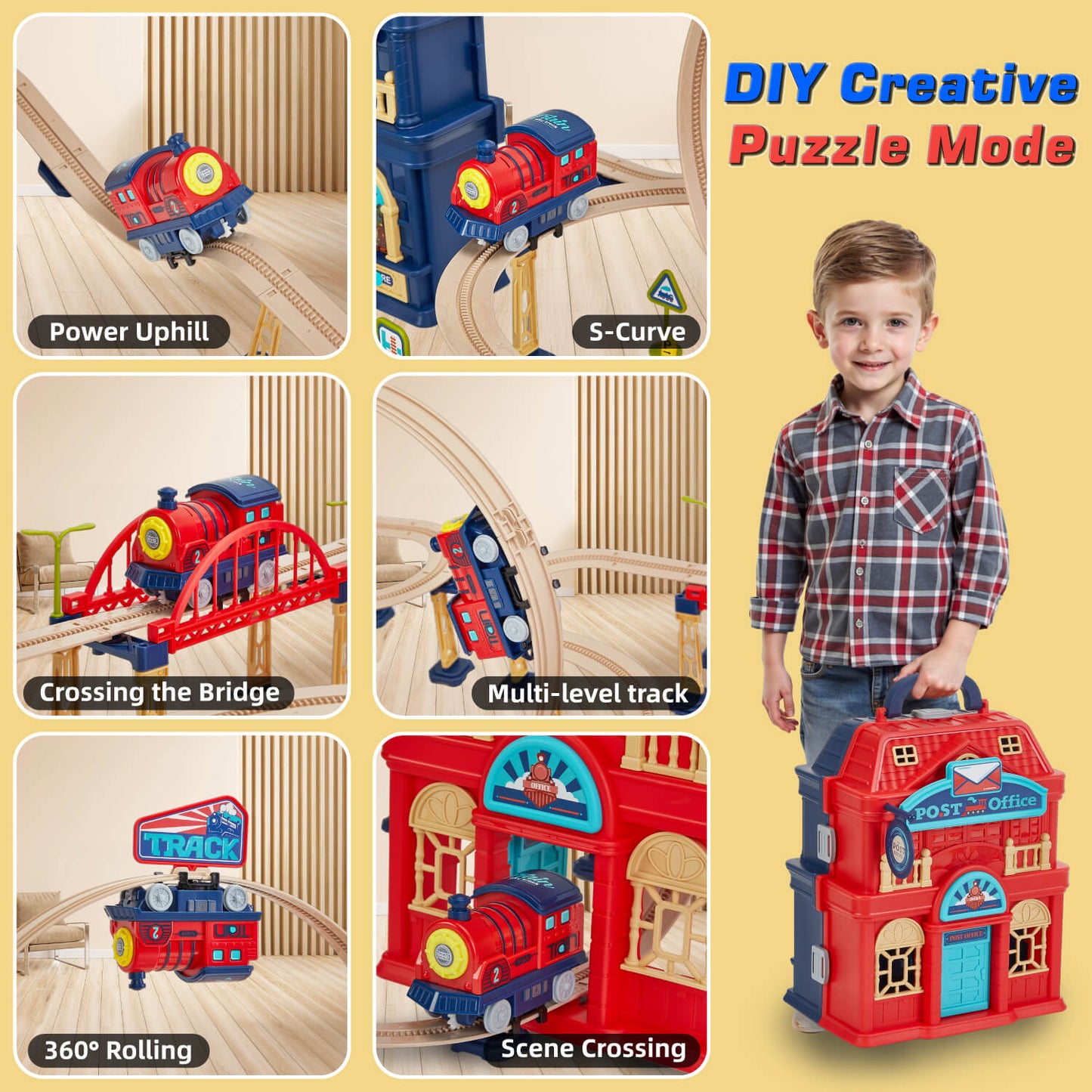 139pcs City Shop Themed Train Track Toy Set