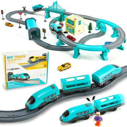 Kids Train Track Toy Set