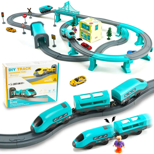 Kids Train Track Toy Set