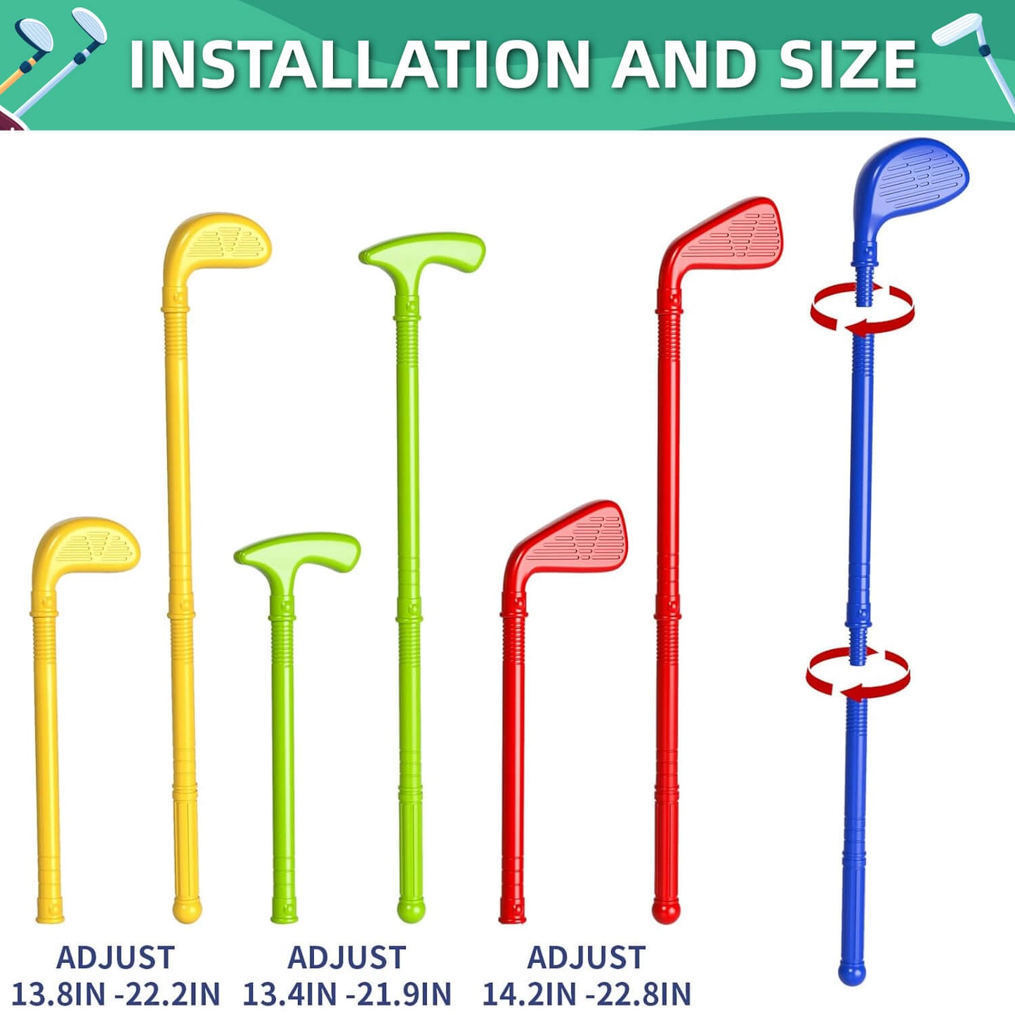2 in 1 Golf Toy Set for Kids