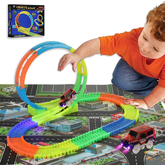 114pcs Glow Race Track Set Toy