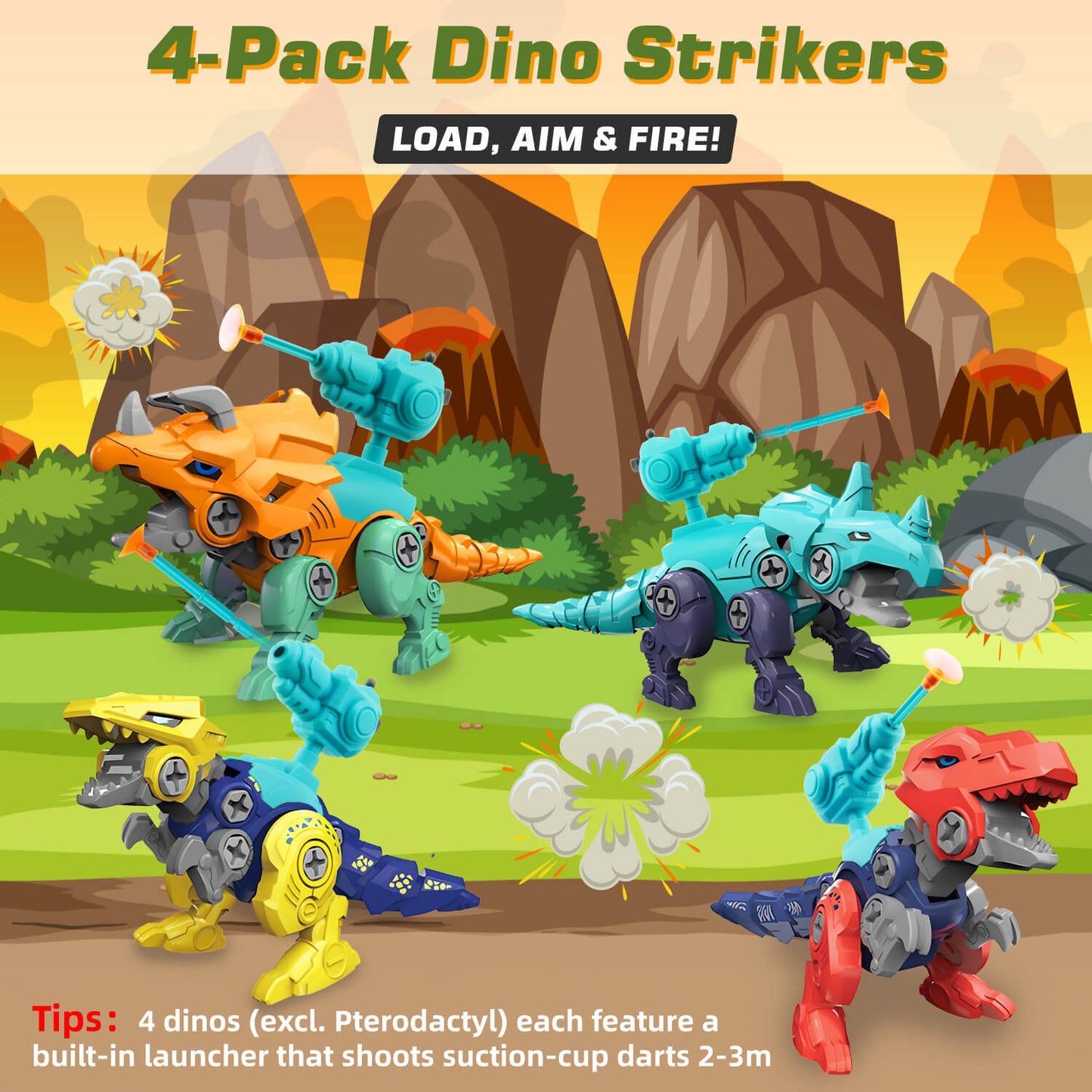 5 in 1 Take Apart Dinosaur Transform Robot Toys
