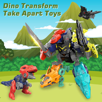 5 in 1 Take Apart Dinosaur Transform Robot Toys