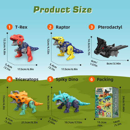 5 in 1 Take Apart Dinosaur Transform Robot Toys