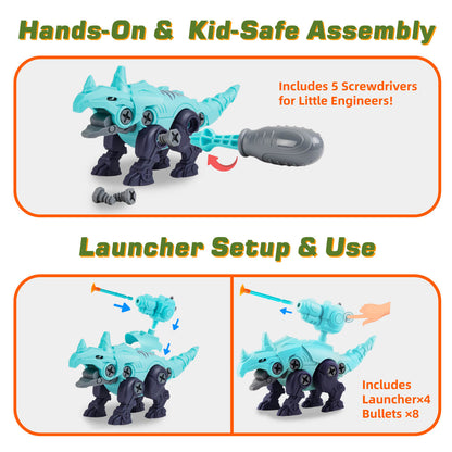 5 in 1 Take Apart Dinosaur Transform Robot Toys