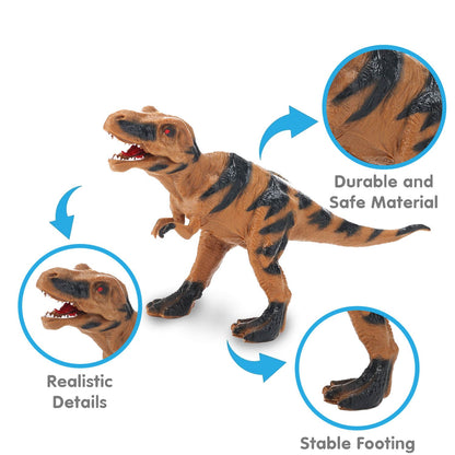Gleamkid dinosaur figure showcasing durable, safe material, realistic details, and stable footing.