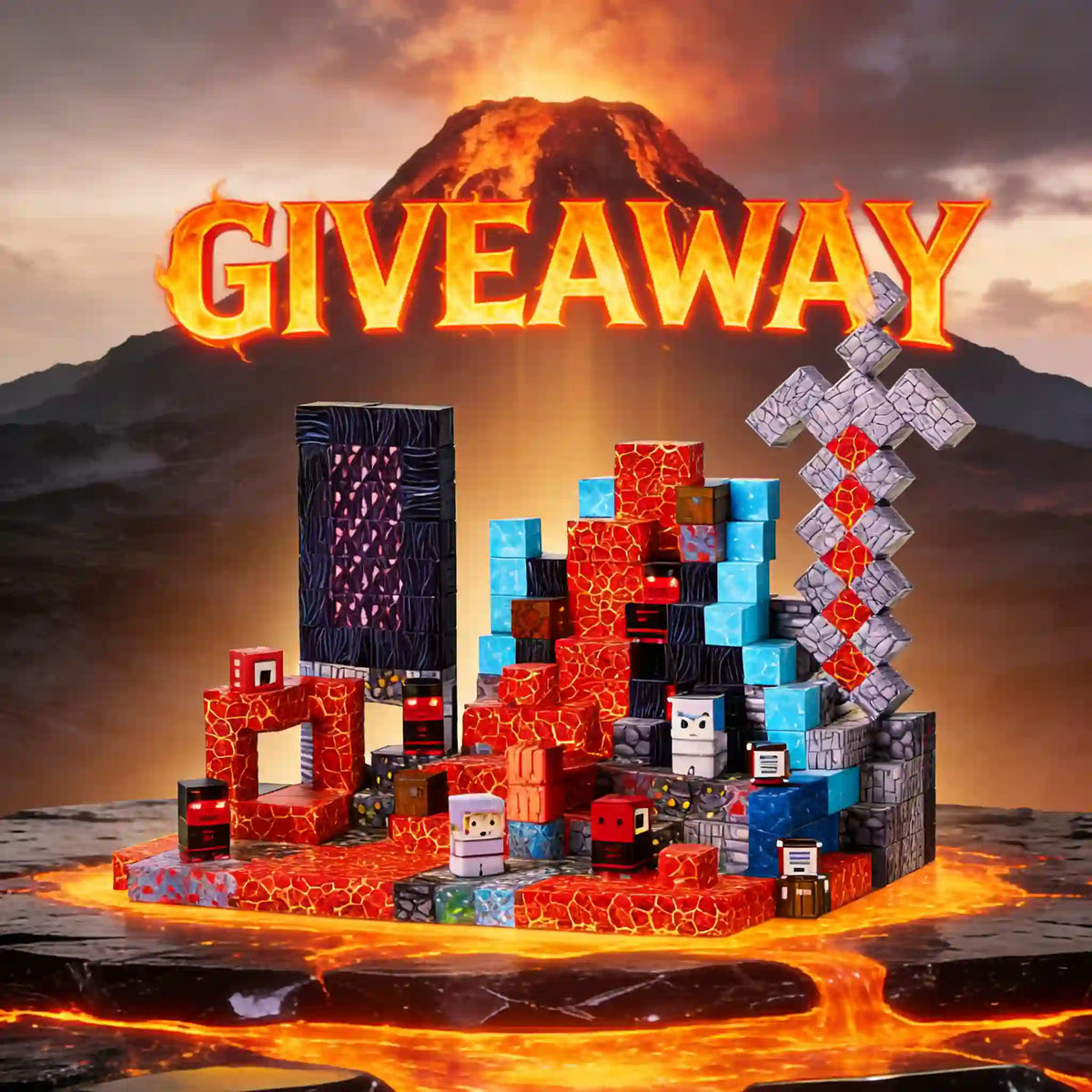 Win Volcano Magnetic Blocks | Free STEM Toy Giveaway | Gleamkid