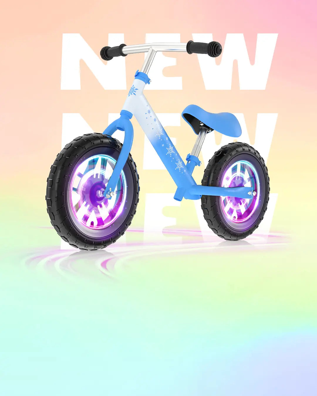 Gleamkid frozen blue balance bike for kids