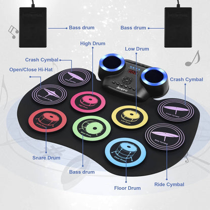 9 Pads Electronic Drum