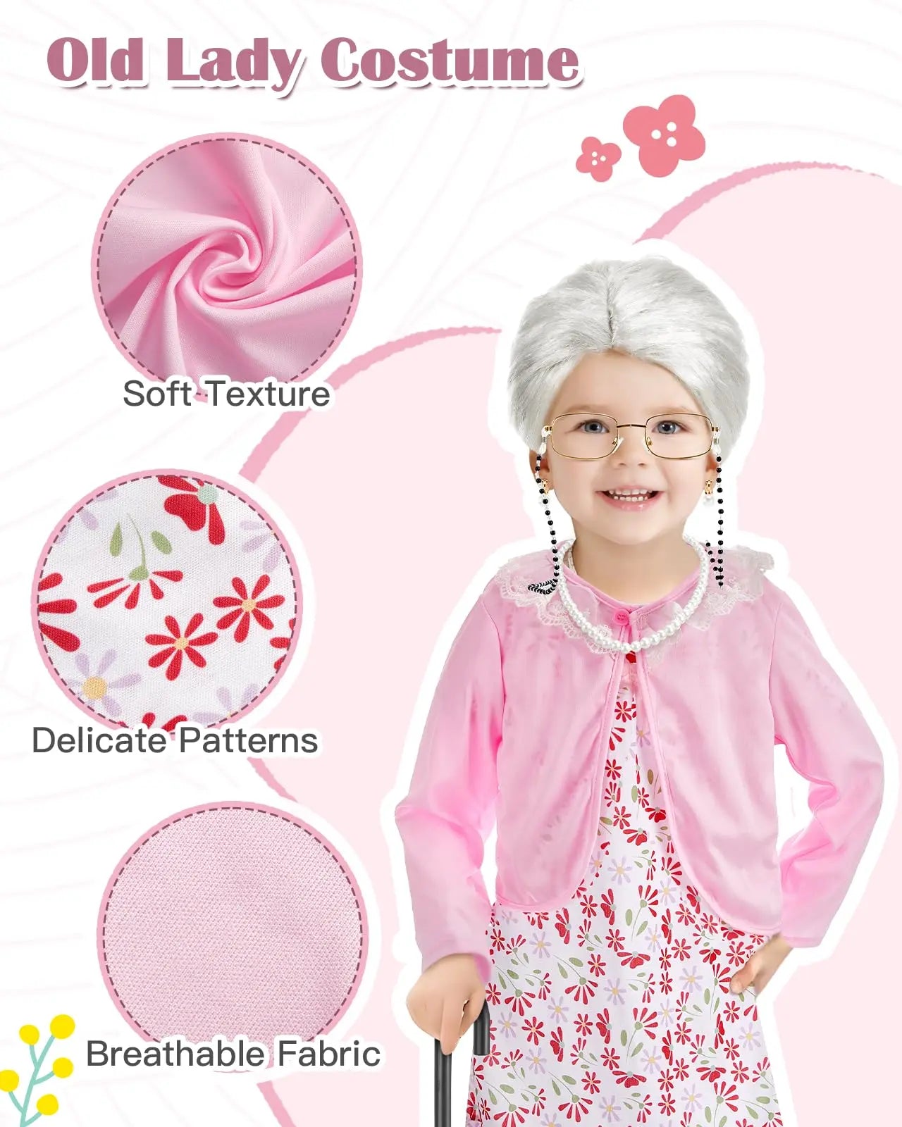 Kids Old Lady Costume