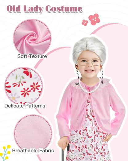 Kids Old Lady Costume