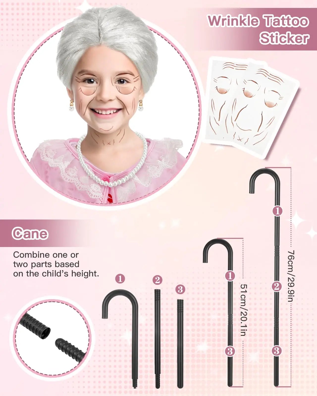 Kids Old Lady Costume