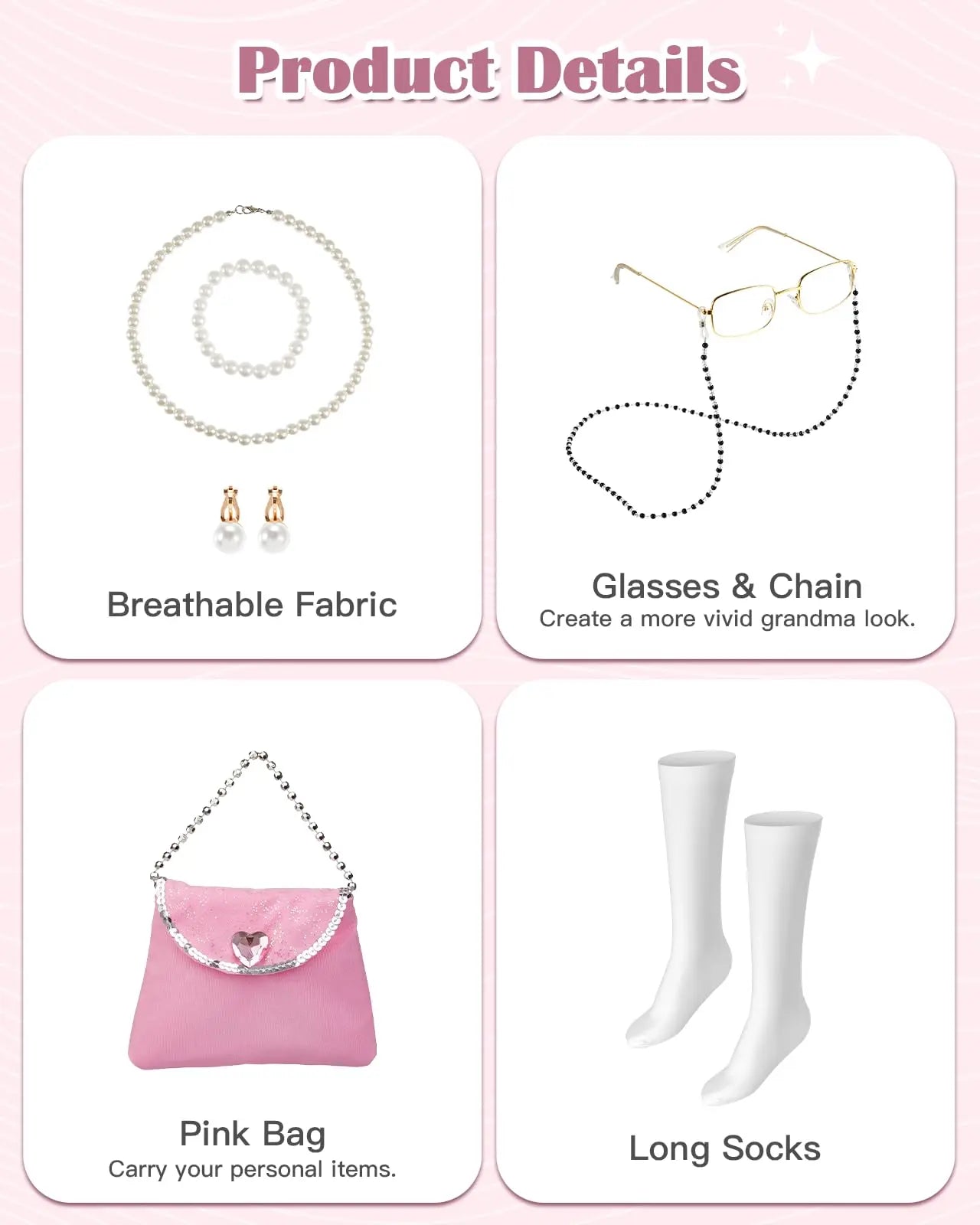 Kids Old Lady Costume