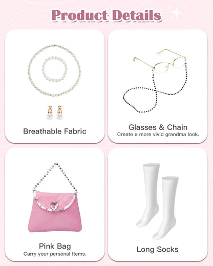 Kids Old Lady Costume