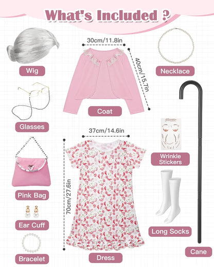 Kids Old Lady Costume