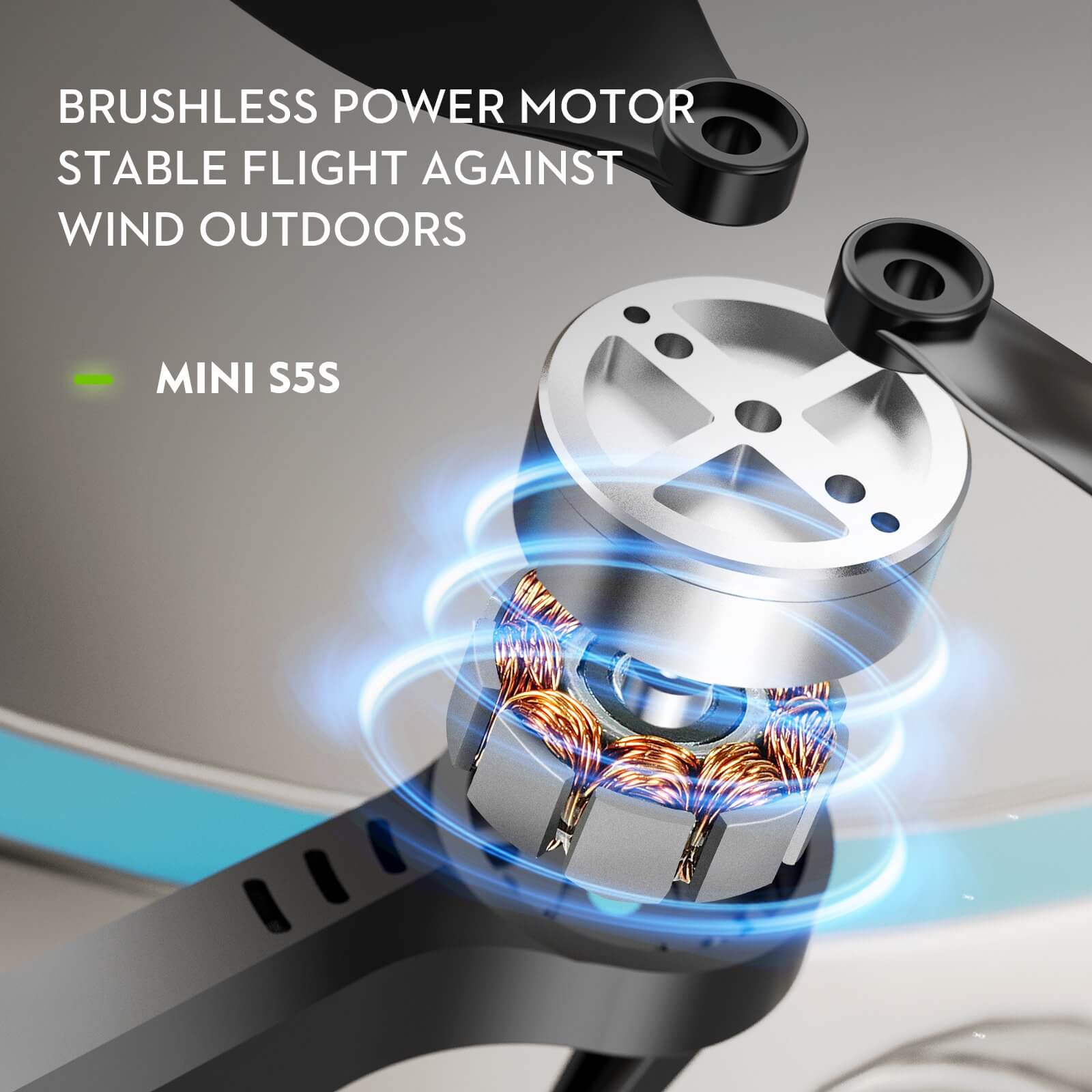 Gleamkid Mini S5S drone's brushless power motor. 