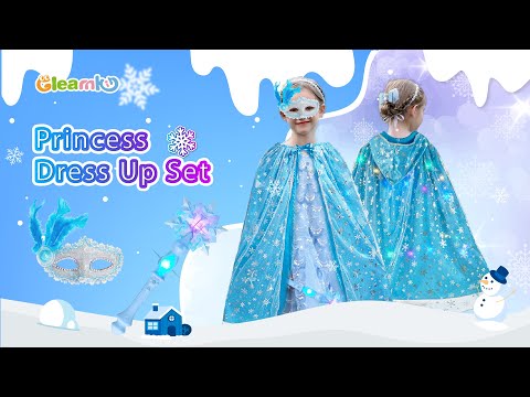 Frozen Princess Dress Up Set | Light-Up Cape, Music Wand & Makeup Kit Frozen Princess Dress Up Set | Light-Up Cape, Music Wand & Makeup Kit