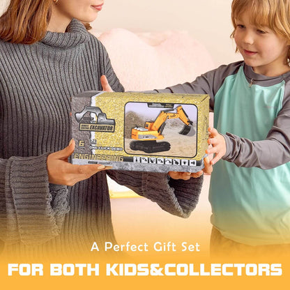 Gleamkid remote control excavator, a perfect gift set for kids and collectors.