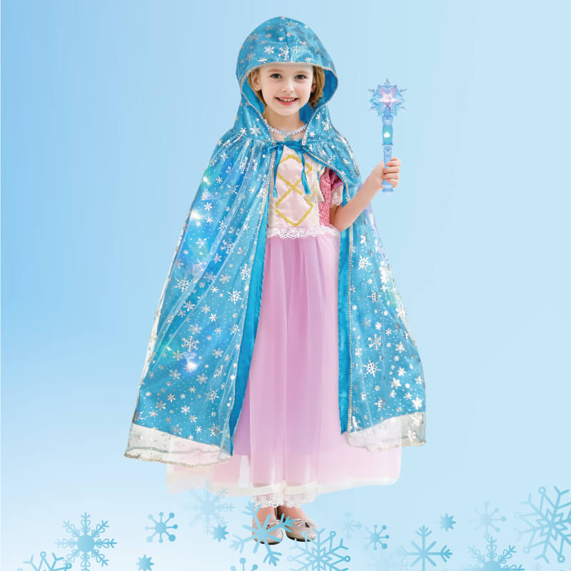 Frozen Princess Dress Up Set | Light-Up Cape, Music Wand & Makeup Kit Frozen Princess Dress Up Set | Light-Up Cape, Music Wand & Makeup Kit